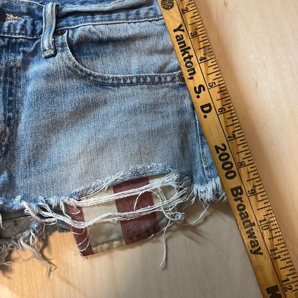 Denim & Supply Ralph Lauren Distressed Boyfriend Vintage Cut -Off Shorts Sz 25 - Picture 2 of 6